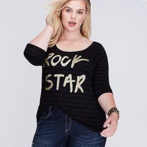 Lane Bryant ROCKSTAR striped top 18/20